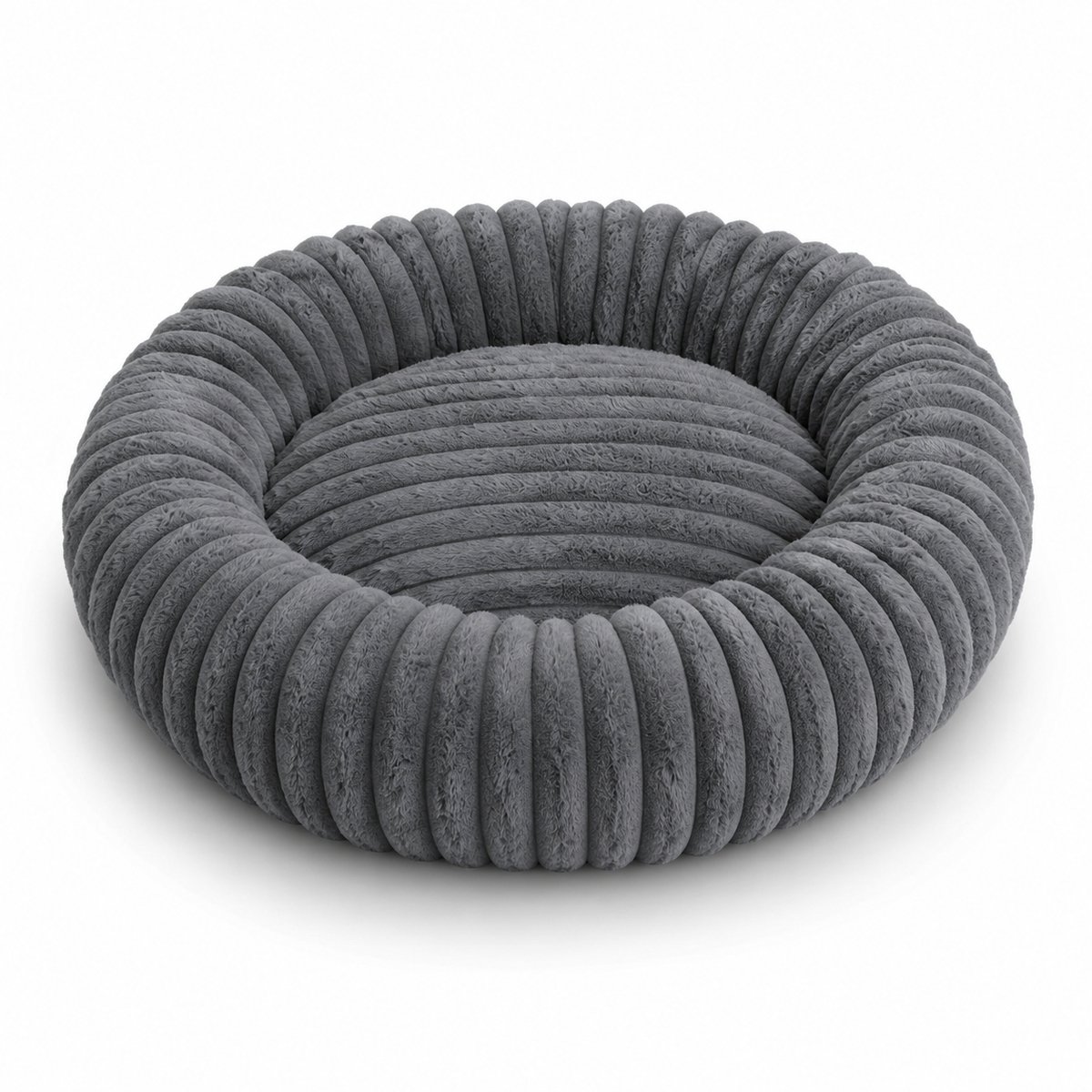 Gloovon® - Orthopedisch Hondenkussen - Donut - 90 cm - Zitkussen & hondenbed - Wasbaar - Grijs