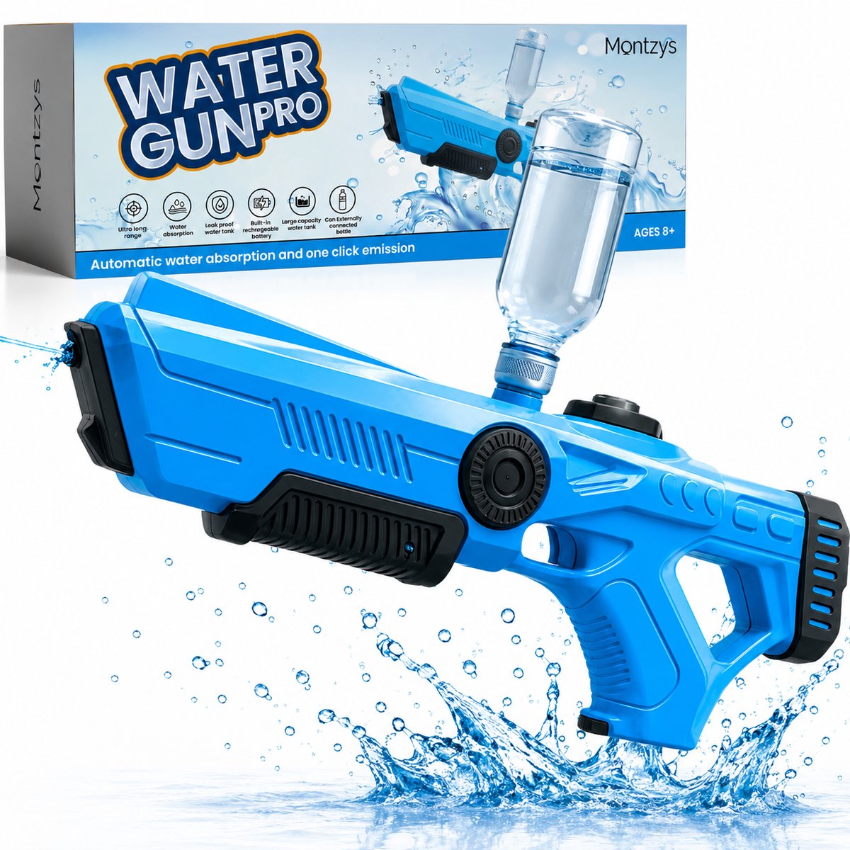 Montzys® Waterpistool XL - Water Pistool - Waterspeelgoed & Buitenspeelgoed - Geschikt voor Super Soaker - Speelgoed Kinderen