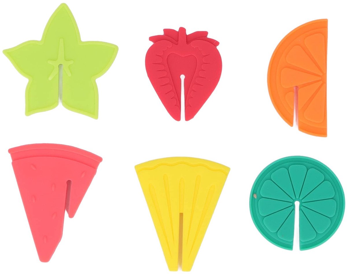 Dailygoods- Glasmarkers Set van 6 - Herbruikbare Drink Cup Labels - Siliconen Wijnglasmarkering - Veilig en Niet Giftig - Geschikt voor Feesten - Drinkglazenlabels
