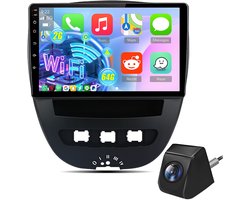 Hexinex - Autoradio Geschikt Voor Toyota Aygo/PEUGEOT 107/Citroen C1 2005-2014 - Android 15 2+64GB - Draadloos Apple Carplay & Android Auto -