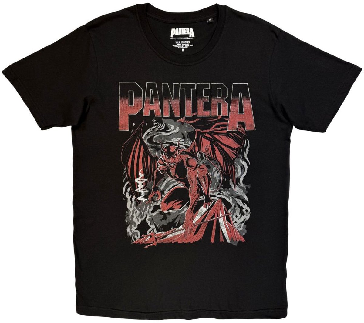 Pantera - Devil Heren Tshirt - L - Zwart/Rood