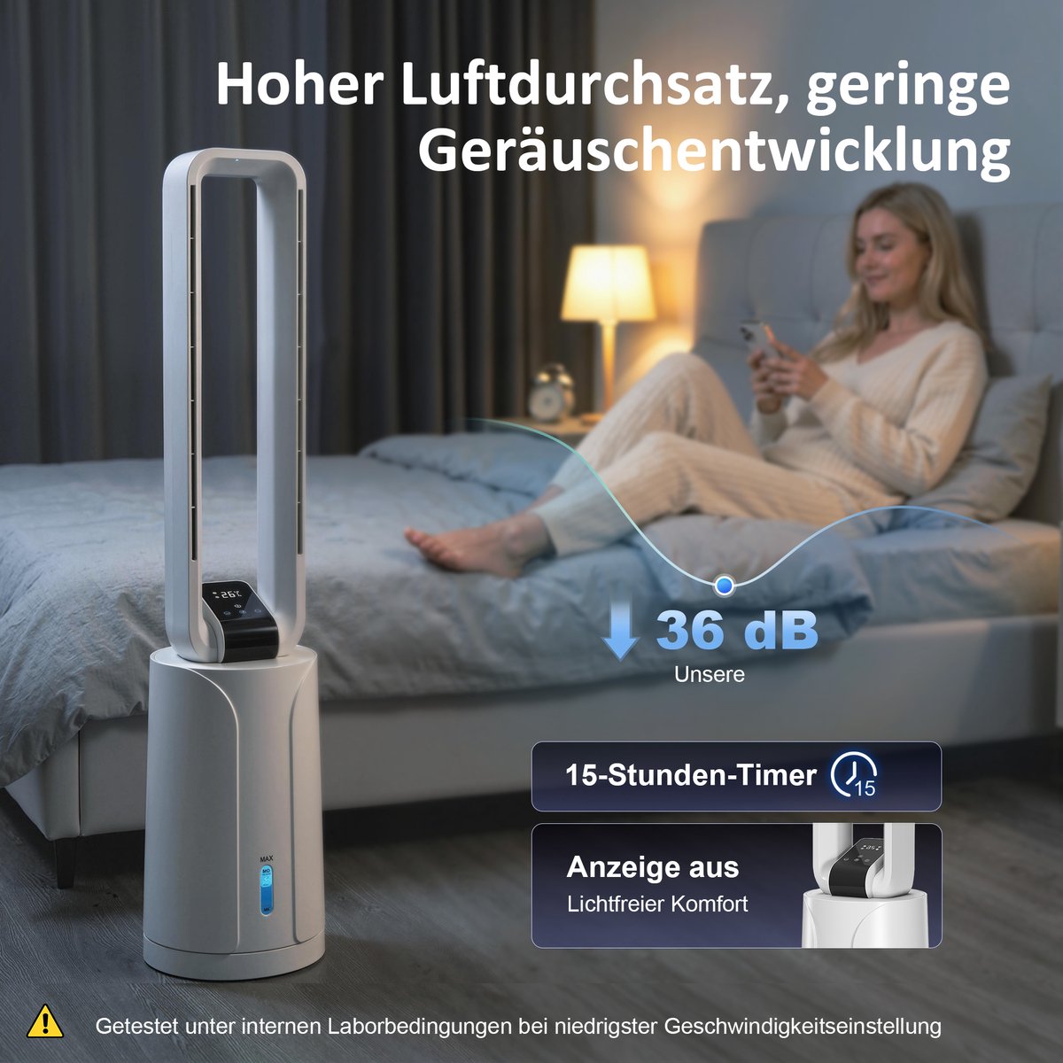 Mobiele Aircooler - 3-in-1 Torenventilator & Luchtkoeler - 1.7 Liter Waterreservoir - Met Afstandsbediening & Timer (15u) - Voor Thuis - Kantoor thumbnail 6