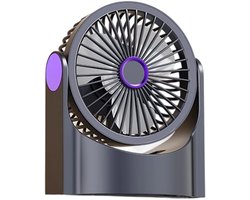 Draagbare Ventilator - Verstelbaar - Met Licht - Voor Binnen en Buiten