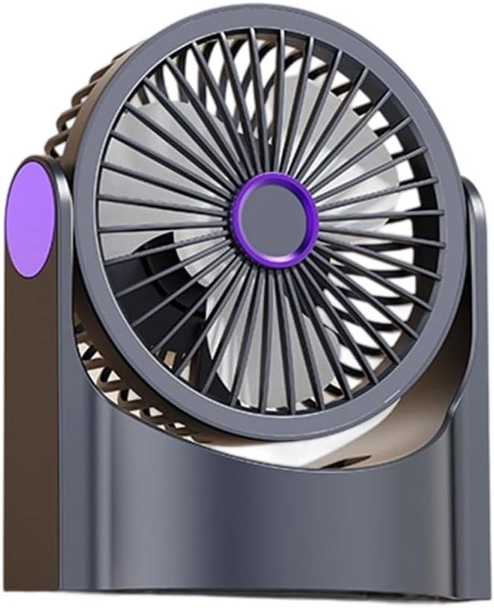Draagbare Ventilator - Verstelbaar - Met Licht - Voor Binnen en Buiten