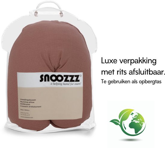 Snoozzz Voedingskussen Small met Fiber vulling en afneembare hoes - Chestnut - 120 cm van SNOO — afbeelding 4