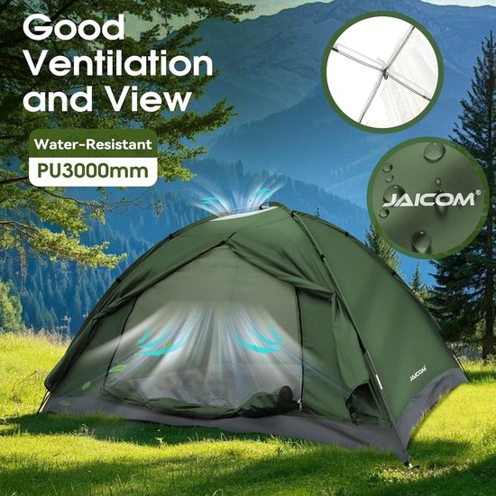 Kampeertent 1-2 Persoons Ultralight - Waterdichte Iglo Tent voor Camping Wandelen en Festival - 3-4 Seizoenen - Snel Op Te Zetten - 1,9 kg — afbeelding 2