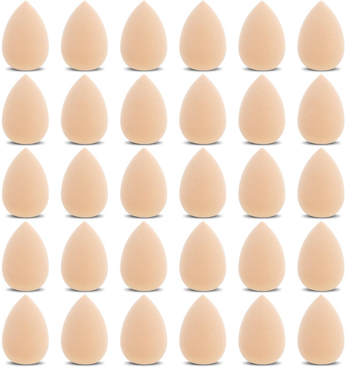 ZEYNOMAX- Make-upspons 30 Stuks - Mini Make-upsponsjes - Poederpads - Herbruikbaar - Latexvrij - Hyrofiel Materiaal - Make-up Sponsjes