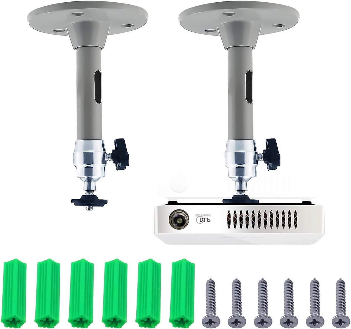 Mini Projector Beugel, Universele Plafondbeugel voor Projectoren, 360 Graden Draaibare Beugel voor Wand- en Tafelmontage