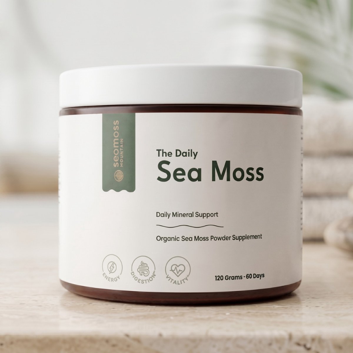 The Daily Sea Moss - Sea Moss Superfood - 90 Nutrienten - Vitaminen & Mineralen - Antioxidanten