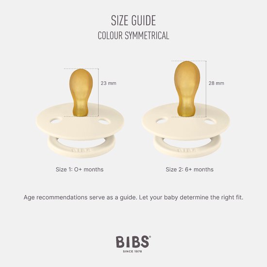 BIBS - Colour Fopspeen - Symmetrisch - Maat 2 - Ivory/Blush - Duopack van Merkloos — afbeelding 4