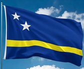 Nationale vlag - Landvlag - Curaçao - Wk versiering - 90 x 150 cm
