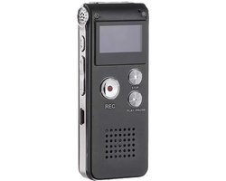 Digitale EVP-recorder met hoge resolutie en spraakbesturing, Geschikt voorzien van 8 GB ingebouwd geheugen en een opslagcapaciteit van maximaal 580 uur aan opnames. zwart