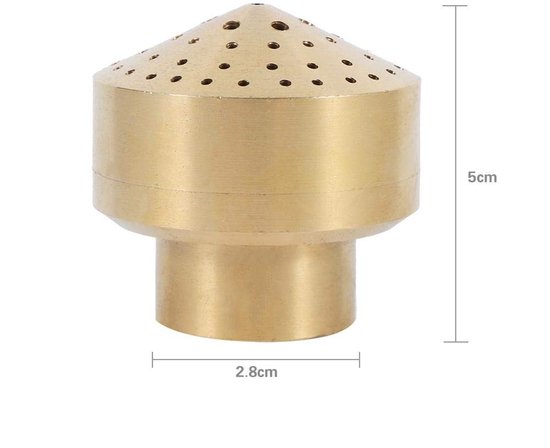 Dailygoods- Fonteinmondstuk Poreus - Sproeikop - Messing - Dispersiefontein - Tuinvijver - Duurzaam Materiaal van Dailygoods — afbeelding 4