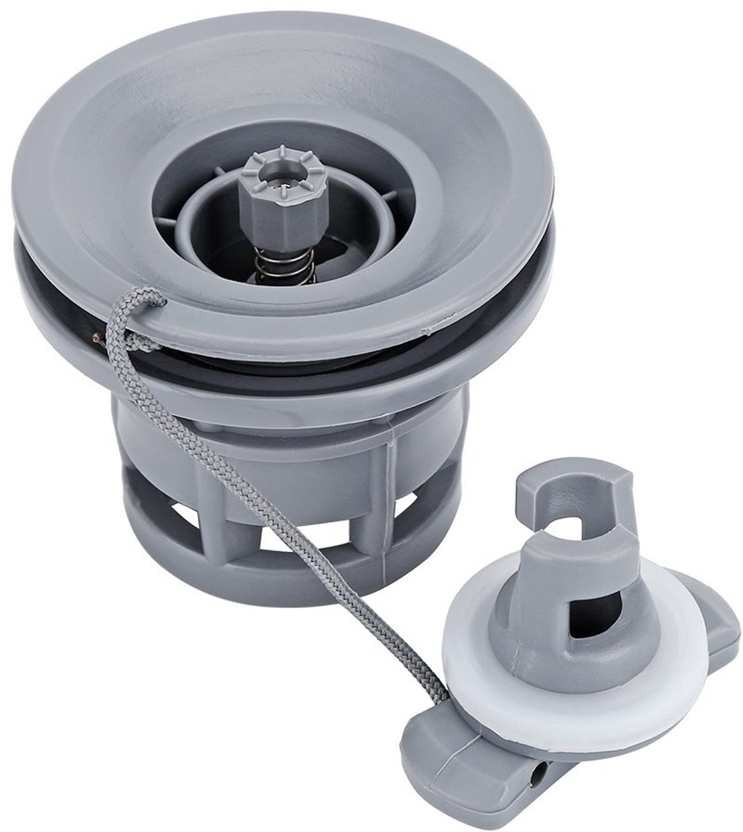 Dailygoods- Luchtventiel PVC - Vervangingsventiel - Geschikt voor opblaasboot - Hoogte 5 cm - Diameter 6.5 cm - Antilekbescherming - Bootventiel