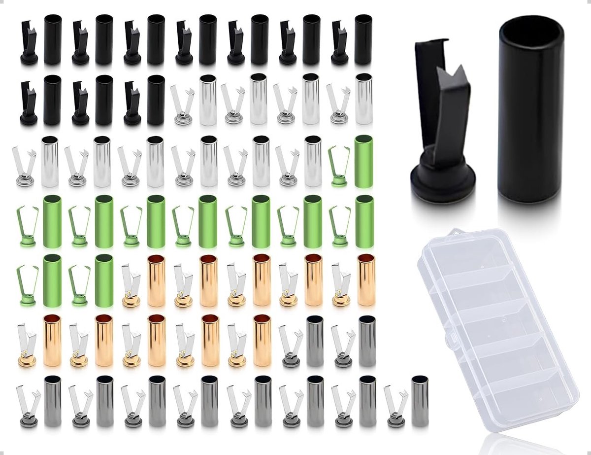 Dailygoods- Veters 50 Paar - Veters met Opbergdoos - Veters voor DIY - Veters 20 x 7 mm - Veters voor Lacing Accessoires - Multi-Kleur - Schoenveters