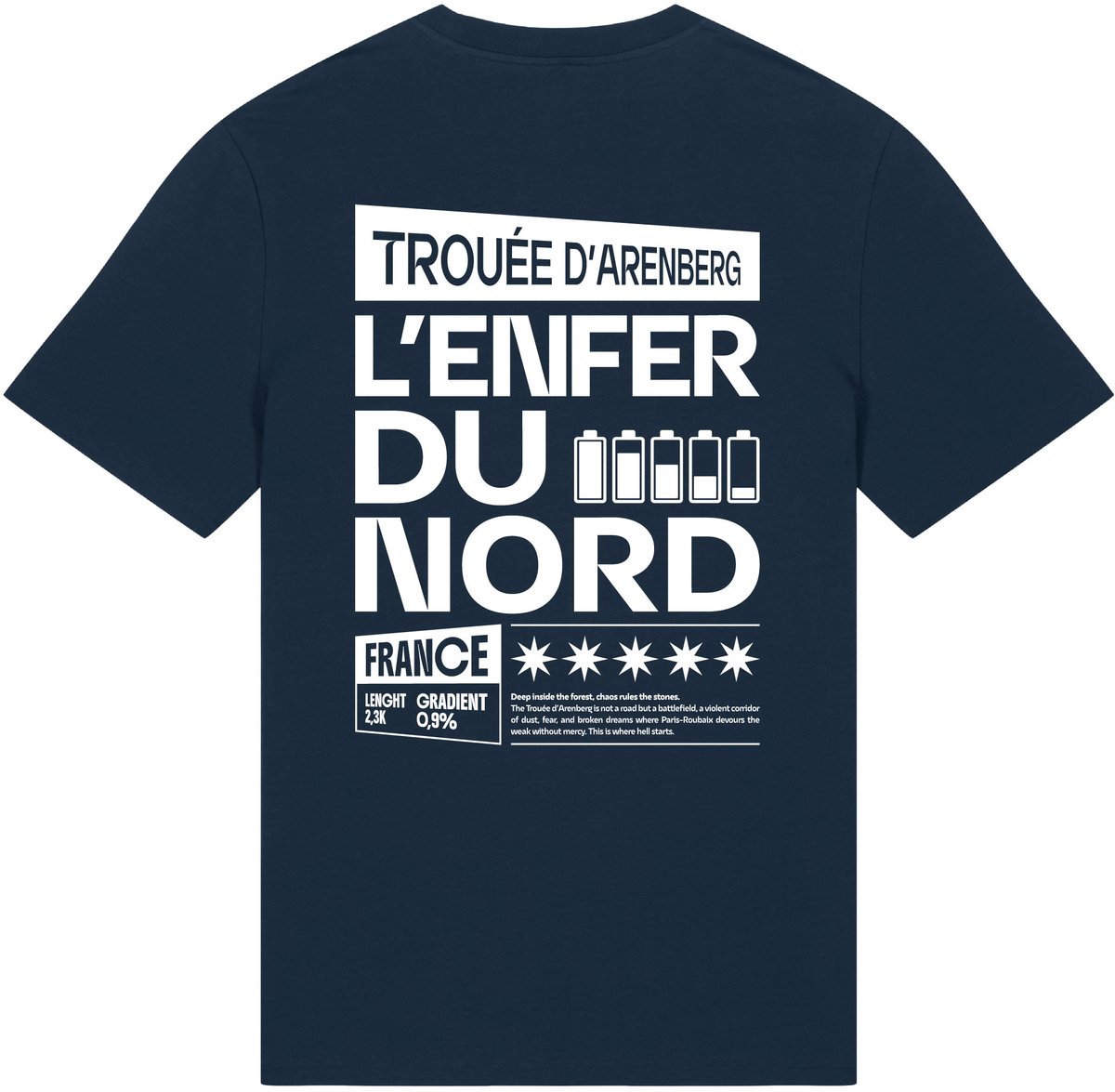 Donkerblauwe ka:sei Trouée d'Arenberg T-shirt - maat XL
