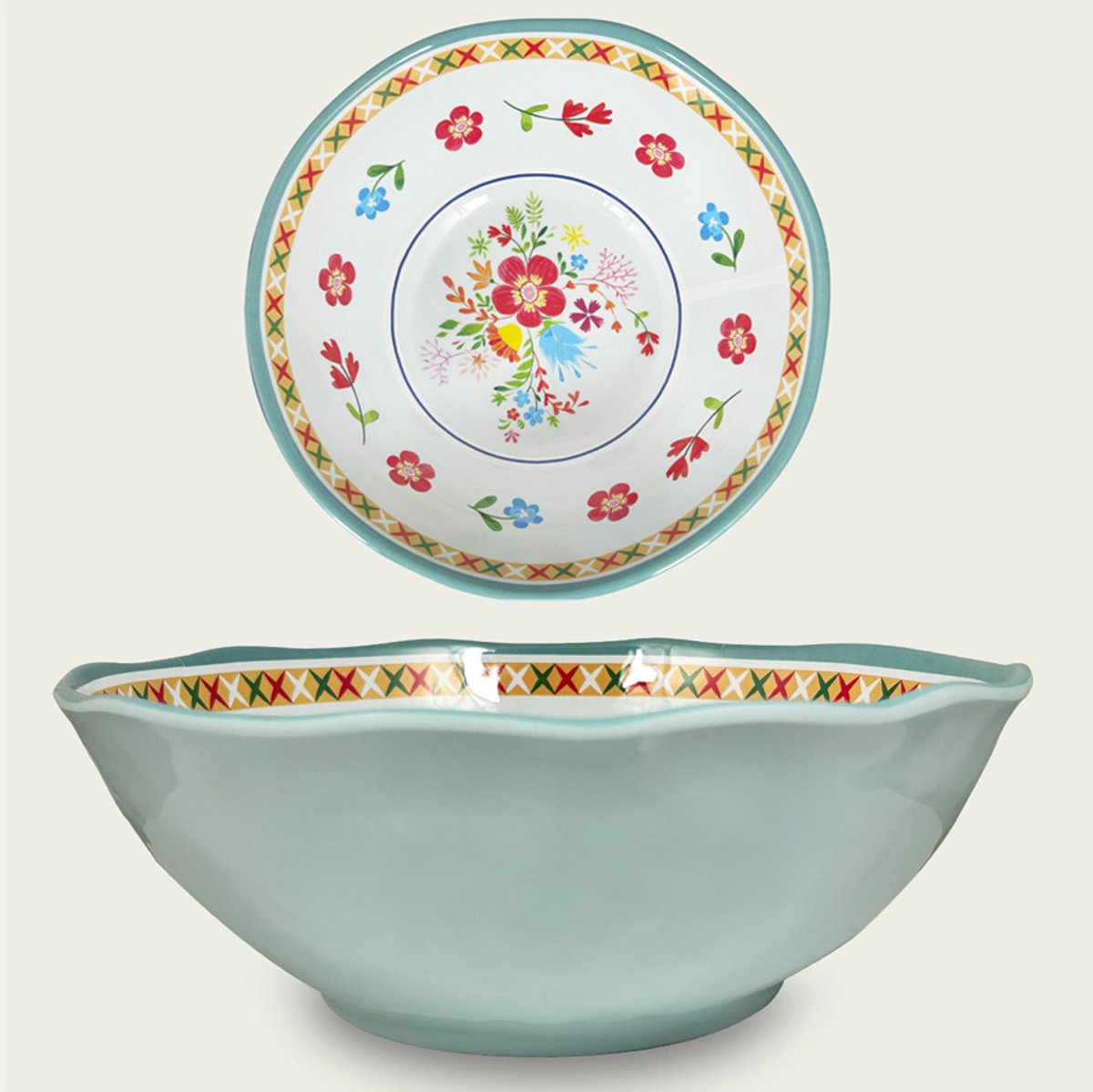 Arca Edenia - Melamine kom Ø32xH11cm – licht in gewicht – makkelijk stapelbaar – voor binnen en buiten