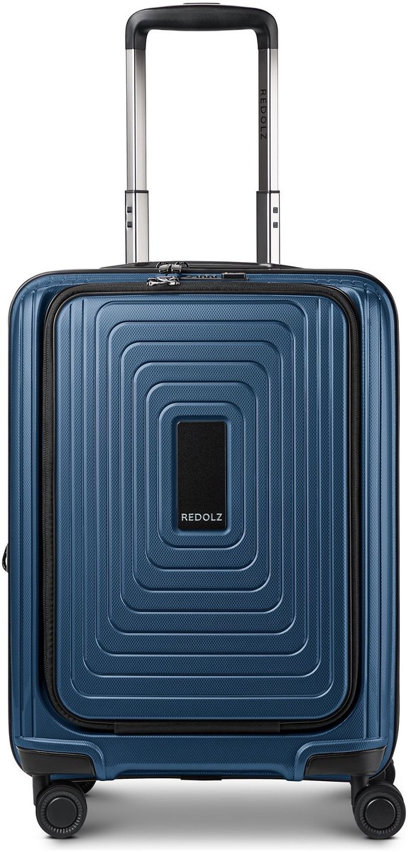REDOLZ trolley met laptopvak Essentials 14 Trolley ( Exp. With Front Pocket ) Dark Blue Metallic donkerblauw 54cm