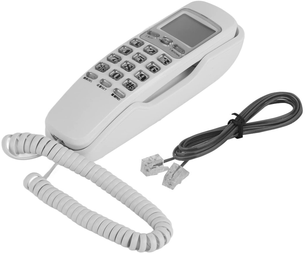 Dailygoods- Vaste Telefoon met Ruisonderdrukkingsfunctie - Draadloze Telefoon - Oproepweergave - Donderbescherming - Helder Geluid - Eén Knop Herhaling