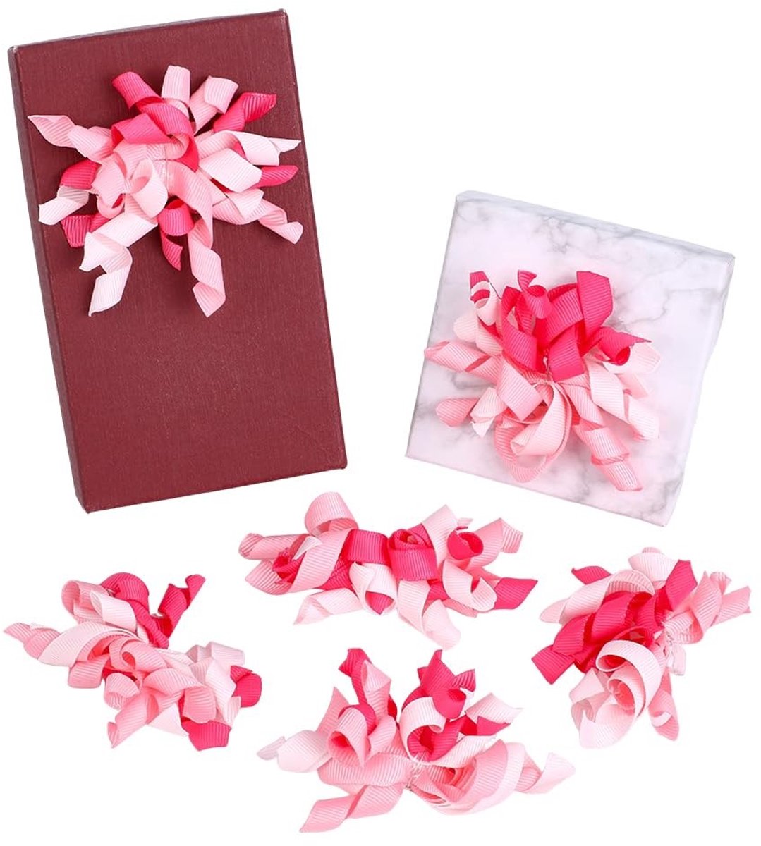 Dailygoods- Strikken 16 Stuks Roze - Geschenken - Versieren - Decoratie - Bruiloft - Verjaardag - Hoogwaardig Polyester