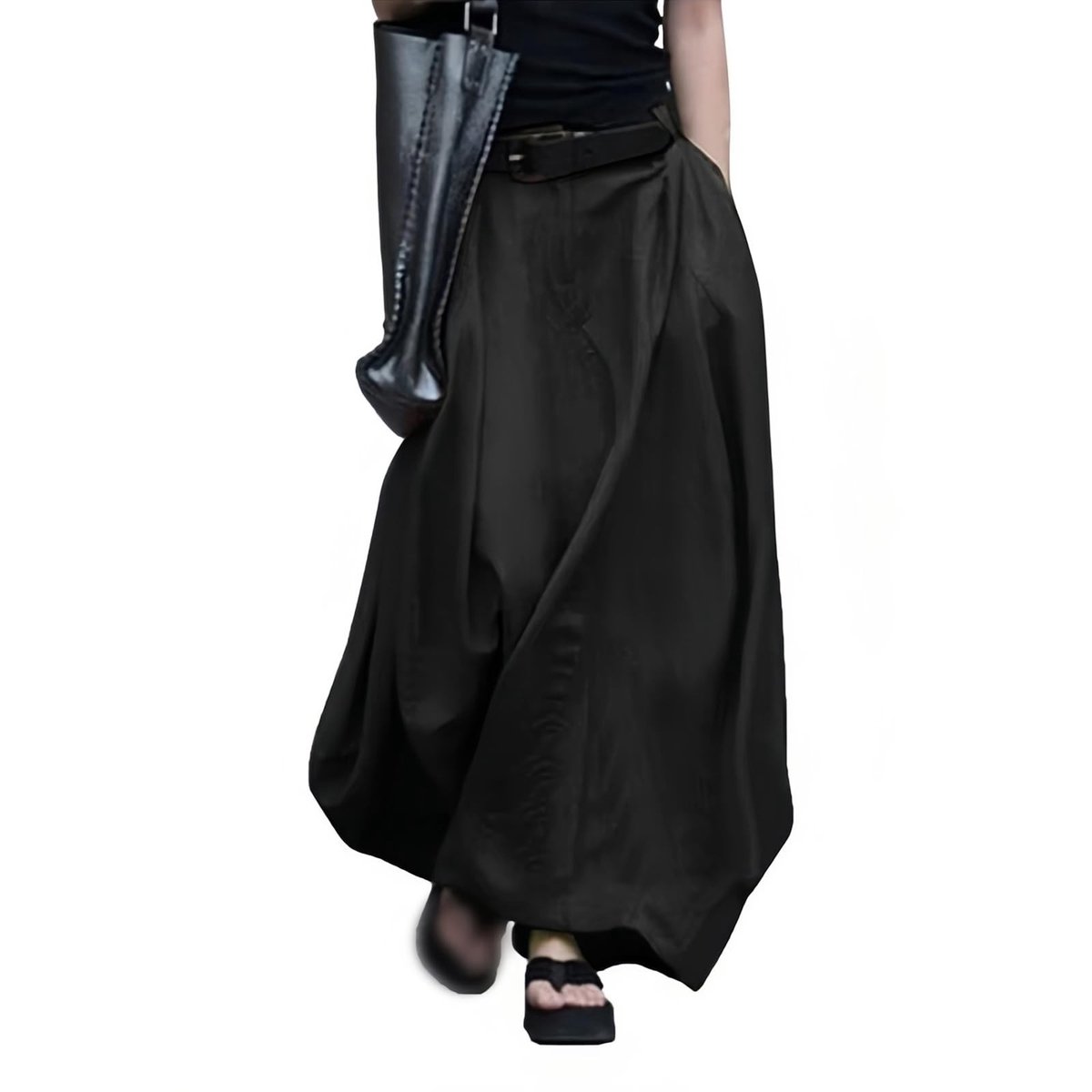 Dailygoods- Maxi-rok A-lijn - Hoge Taille - Casual - Met Zakken - Verstelbare Pasvorm - Ademend Polyester