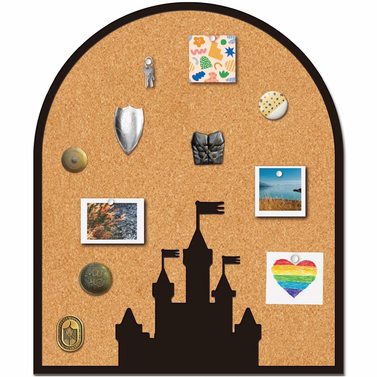 Dailygoods - Kurk Prikbord 30 x 20 cm voor Wandmontage