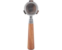 Dailygoods- Portafilter Bodemloos - Aluminiumlegering/Hout - 51 Mm - Hygiënisch/Verwijderbaar - Stabiele Extractie - Duurzaam/Veilig - Koffiefilter