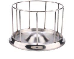 Dailygoods- Voederbak Schildpad Duurzaam - Voederbak Water - Roestvrij Staal - Lichtgewicht - Corrosiebestendig - Veilig voor Huisdieren