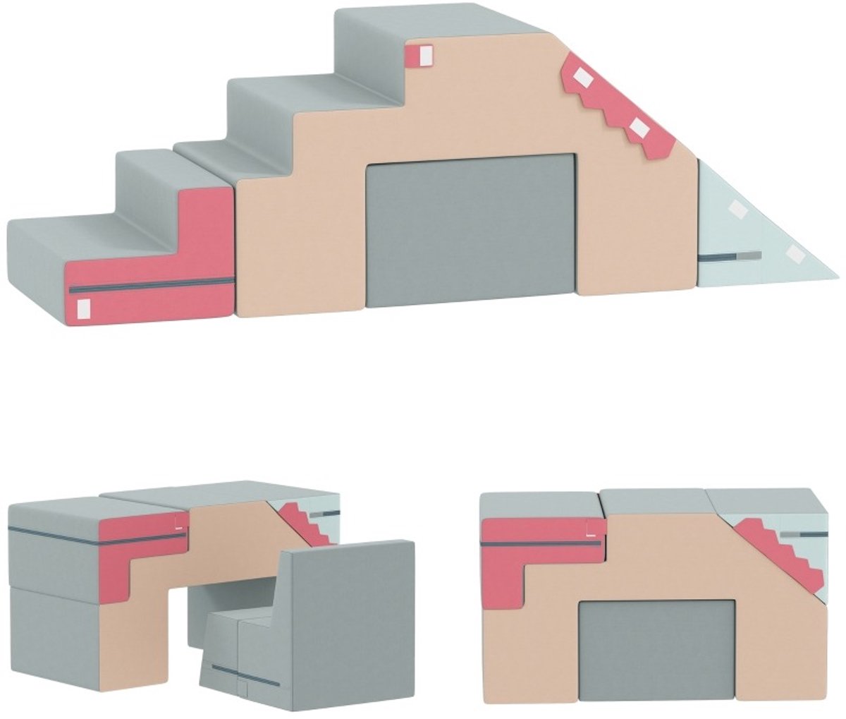 YYchan Zachte Speelblokken - 2-delige Foam Speelset - Kunstleer - Multicolor - 6 maanden-3 jaar