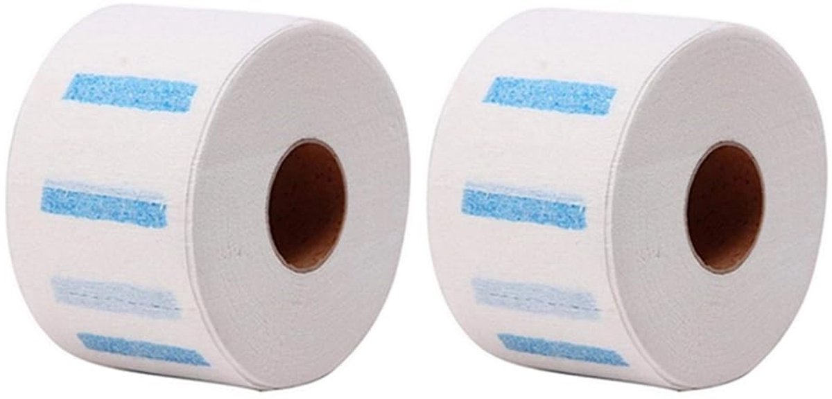 Dailygoods- Nek Strips Waterdicht - 2 Rollen - Wegwerp - Kapperstafel - Kapperscape - Salon Gebruik - Tissue Papier - Kapperstape