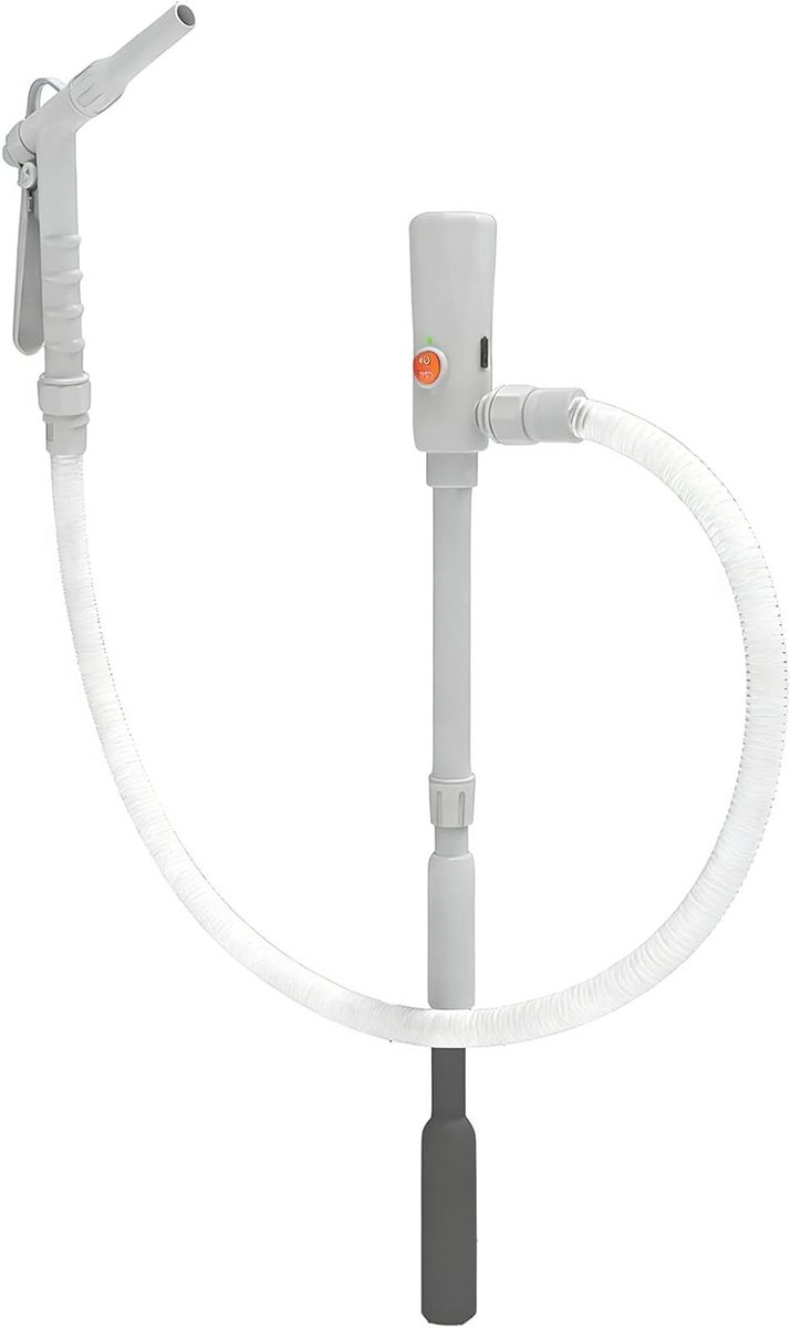 Draagbare elektrische brandstofpomp met automatische stop, USB-C/AA voeding, 2.8 GPM, ideaal voor jerrycans, diesel en benzineoverdracht