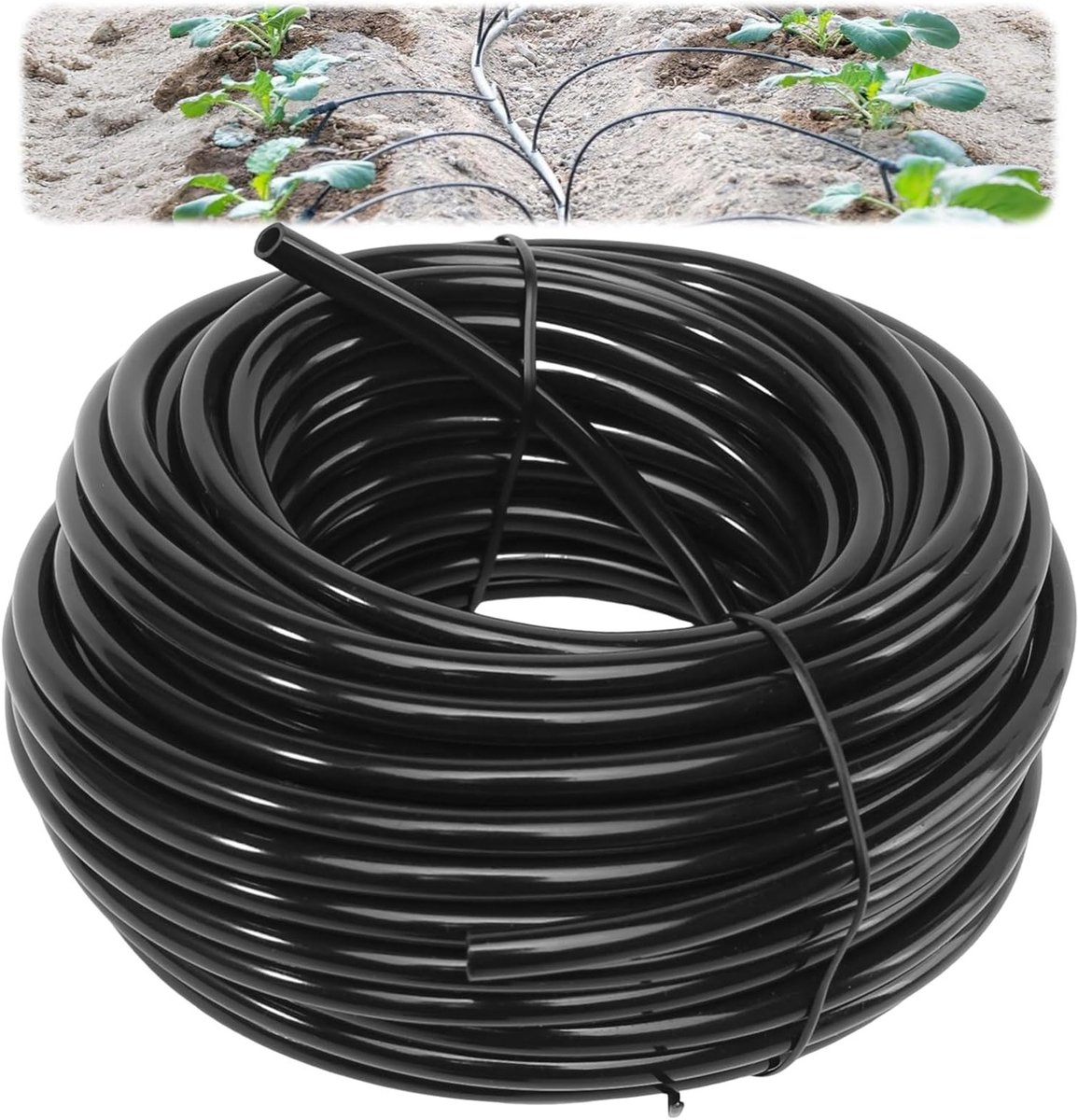 Garden Micro Irrigation Hose, 20 m, Inner Diameter 4 mm, Outer Diameter 7 mm, Micro Drip Irrigation Hose, Garden Hose - ShopVlot