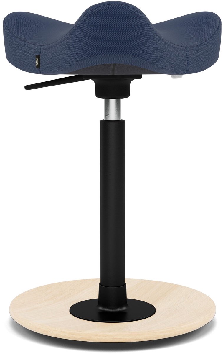 Varier Stokke Move Compact zadelkruk, Blauw/Naturel Revive - ergonomisch