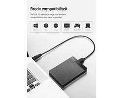 UnionSine Externe Harde Schijf 500GB USB 3.0 – Draagbare Portable HDD voor PC, Laptop, Mac & Console – Zwart