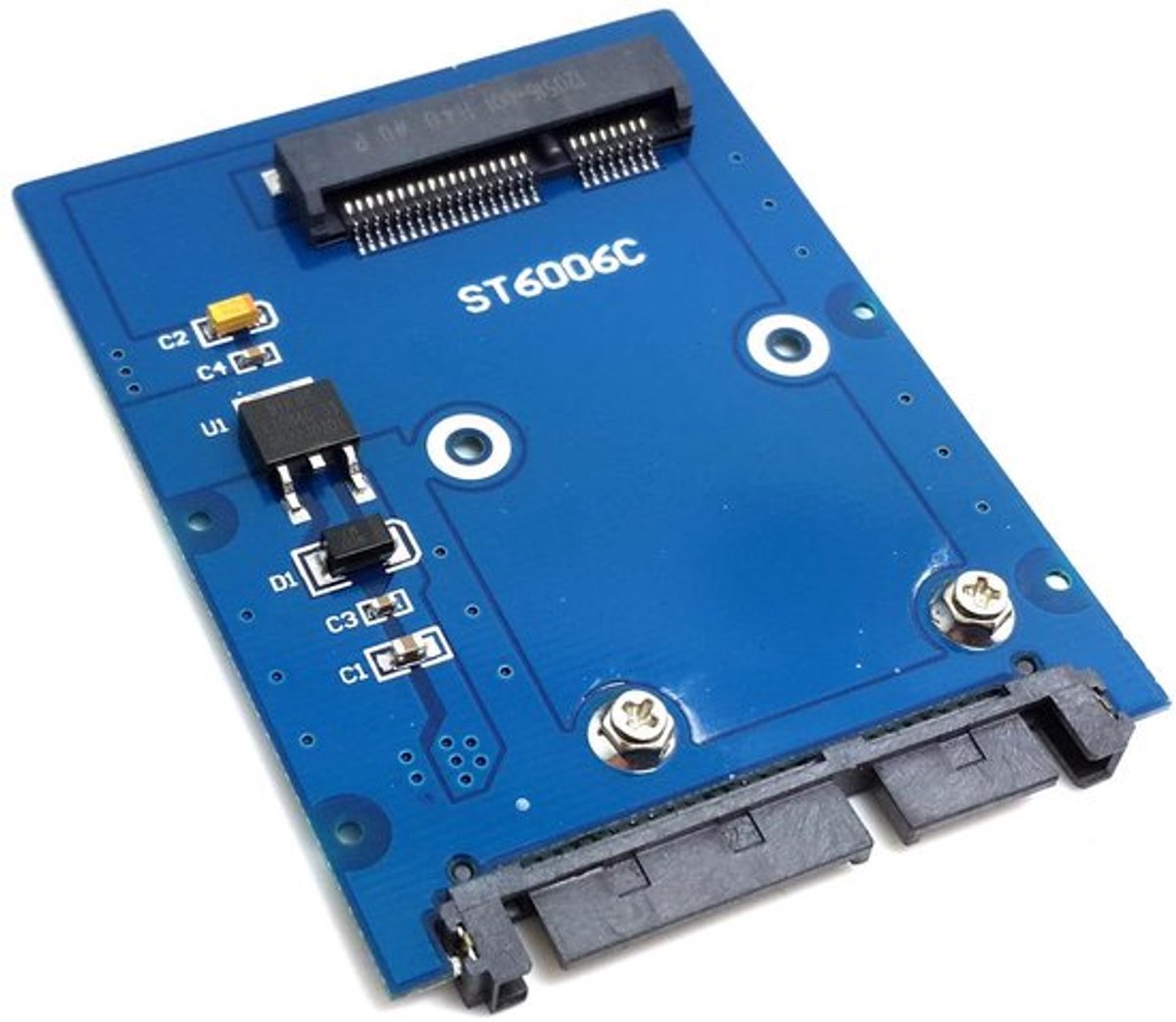 Jhubersproducts - Slanke Mini-PCI-E mSATA-SSD naar 6,35 cm Sata 3.0