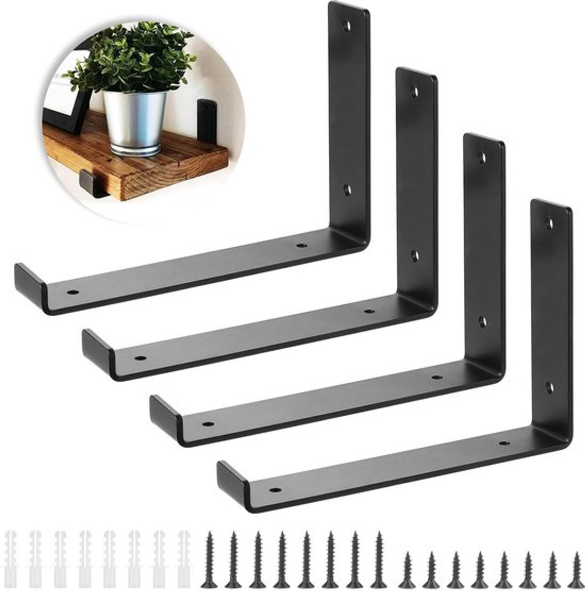 MTTProducts - Zwarte Planksteunen - Stevige Beugelset - Heavy Duty