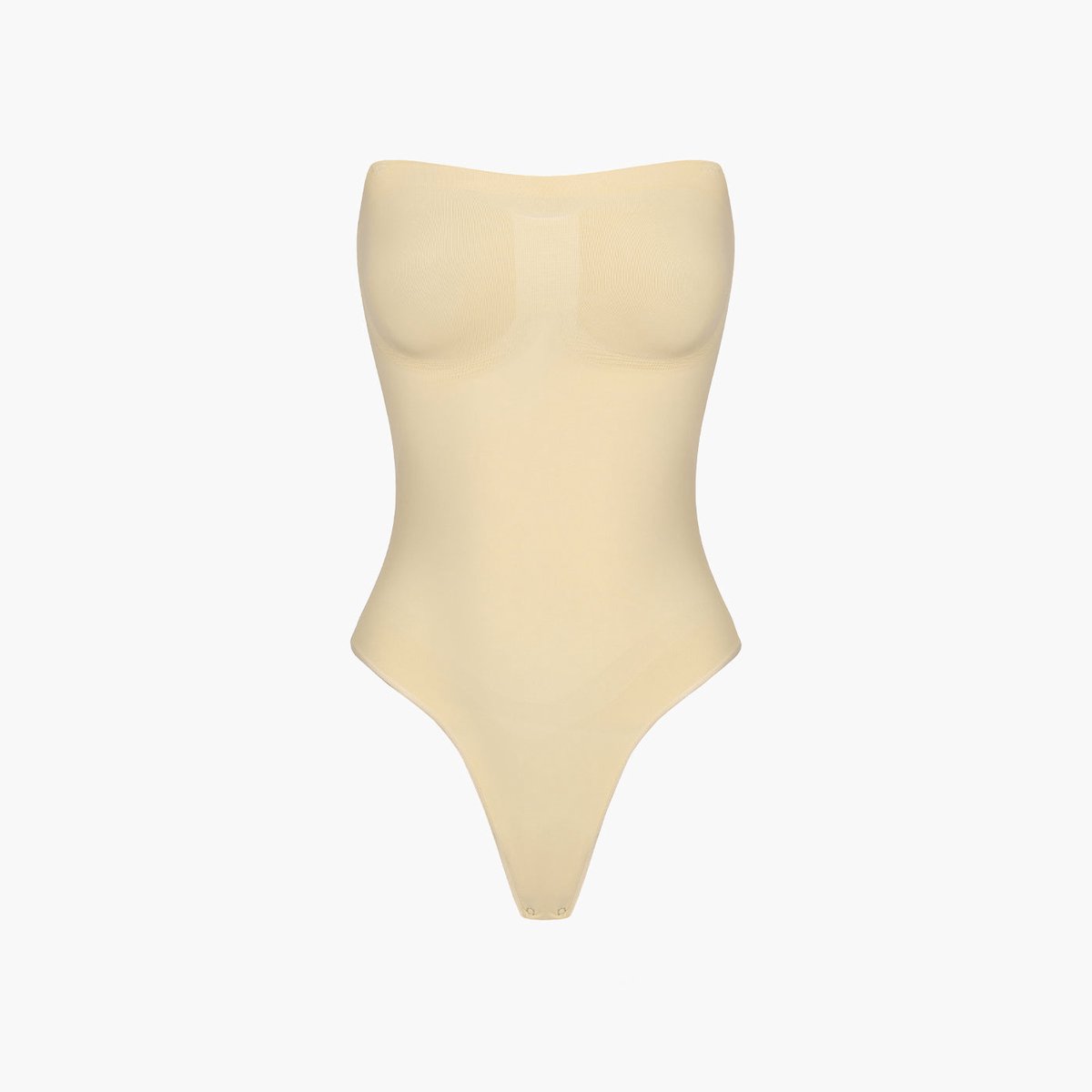 creamyfabrics Creamy Fabrics - Bodysuit Sculpting Shapewear Strapless - Met String - Ultra Zacht - Sculptend - Comfortabel - Havermout - Xl