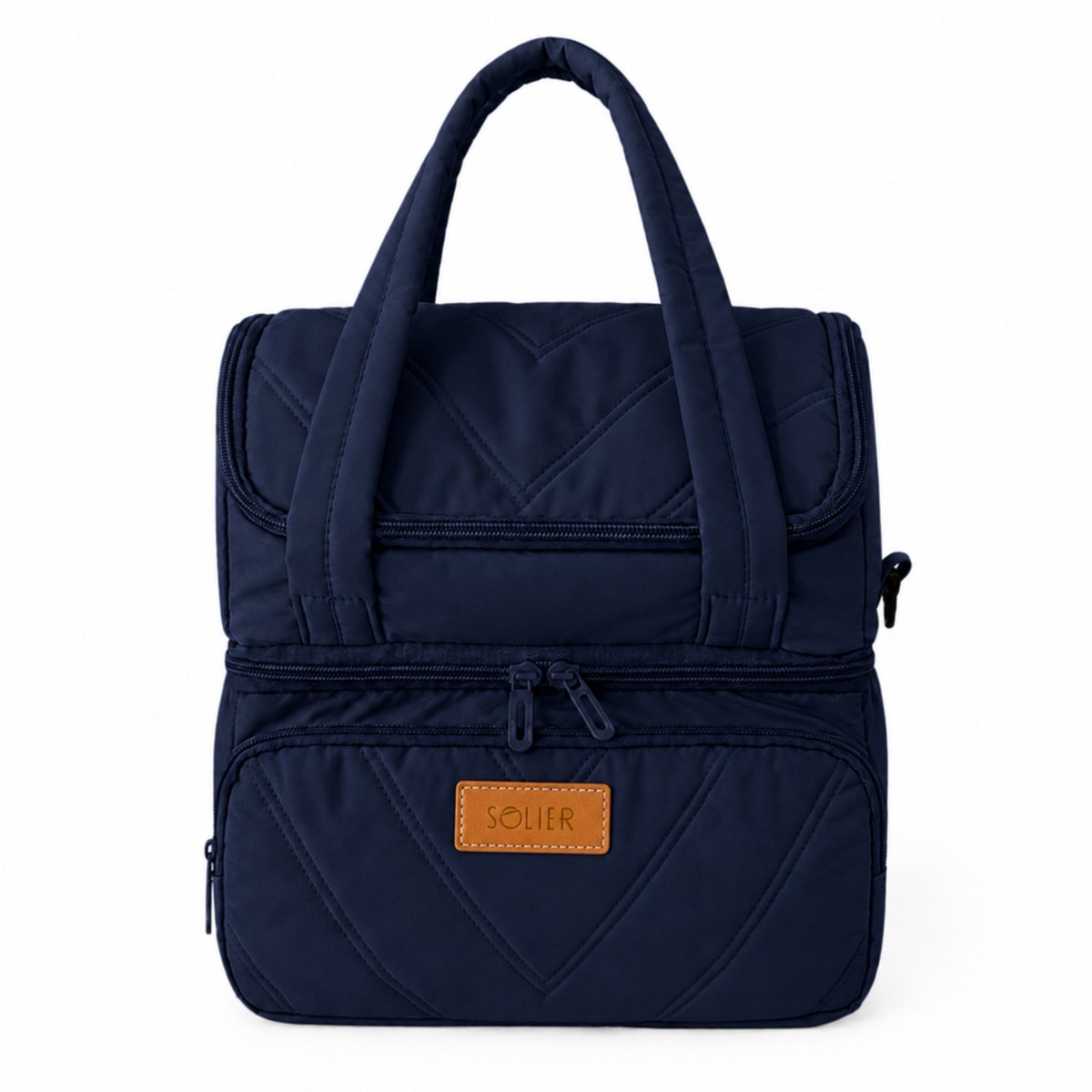 Solier LBS07 - Koeltas Lunchtas XXL - 2 Compartimenten - Verstelbare Schouderriem - Donkerblauw
