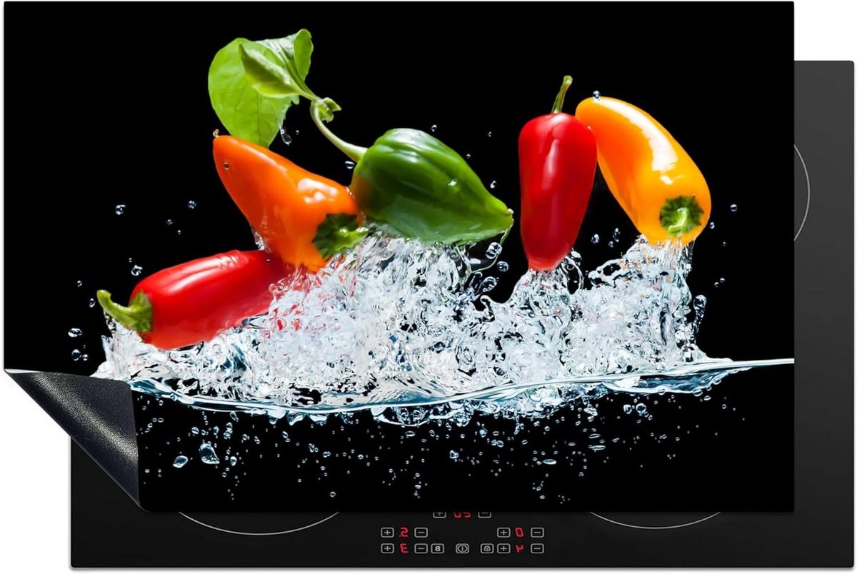 Inductie Beschermer - Kookplaat Afdekplaat - Keuken Decoratie - Antislip Mat - 80x52 cm - Zwart