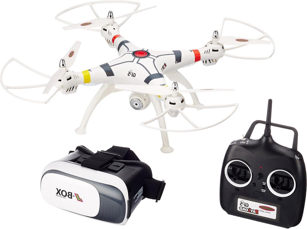 GPS Drone - Quadrocopter FPV - Vliegen met Camera - 350g Laadvermogen - 615mm Diagonaal - Wit