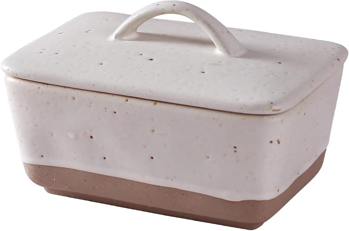 Keramiek Botervloot - Boterschaal - Keuken Gebruik - Met Deksel - 350ml