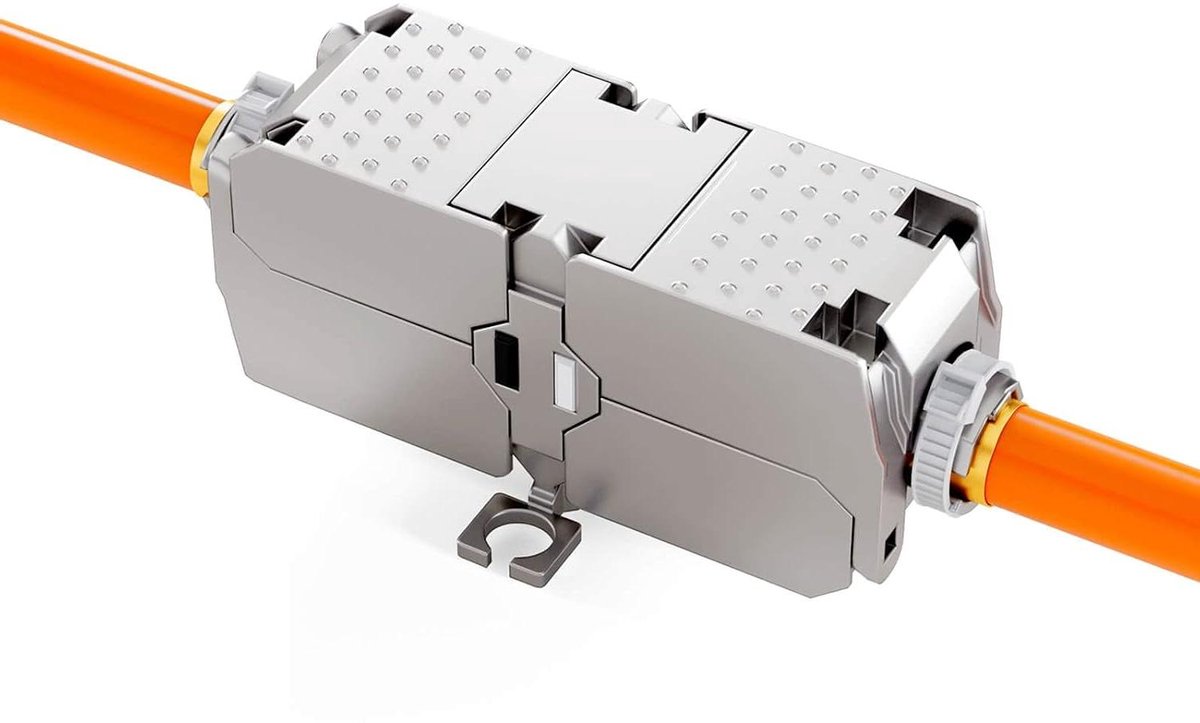 Netwerkkabel Connector - LAN Koppeling Verlenging - Netwerk Installatie - Gereedschapsloos Monteren - Cat 6a - Metaal