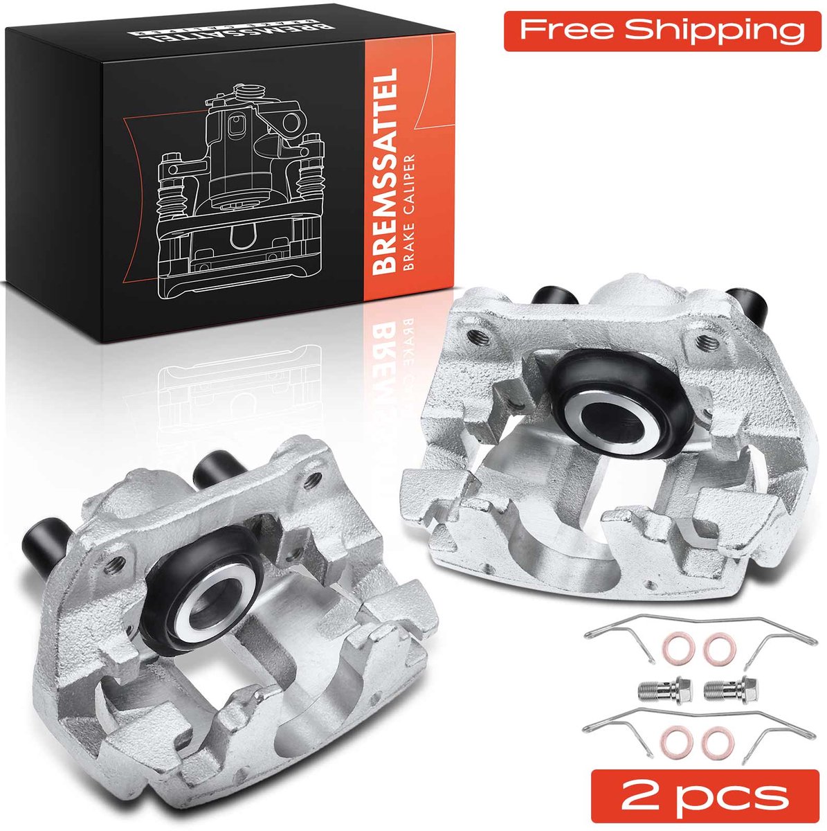 Frankberg 2x Remklauw Achter voor Volvo S60 I S80 I V70 II XC70