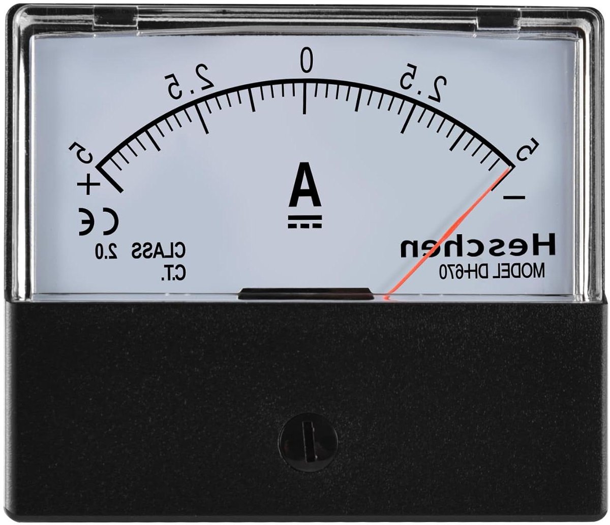 Heschen Rechthoek Panel Gemonteerd Huidige Meter Ampèremeter Tester DH-670 DC -5-0-5A Klasse 2.0