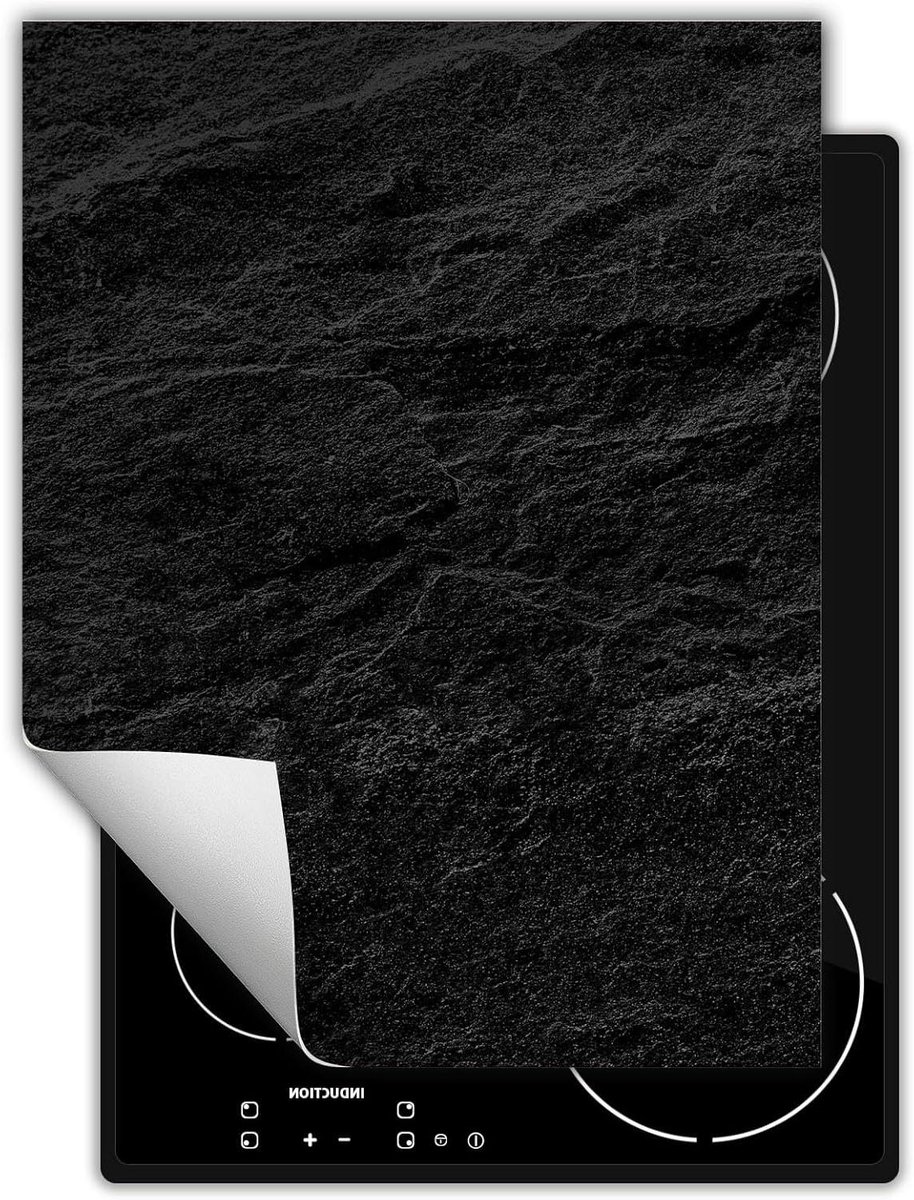 Afdekplaat fornuis - Kookplaat beschermer - Extra werkruimte - Antislip vinyl materiaal - 40x52 cm - Zwart en leisteen