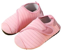 Antislip strandschoenen voor kinderen — Maat S (maat 24-25) — Binnenlengte: 13,8 cm — Schoenen / Waterschoenen — Met dikke zool en klittenbandsluiting — Sneldrogende waadschoenen — Zwemschoenen voor aan zee — Ademende schoenen voor beekwandelen