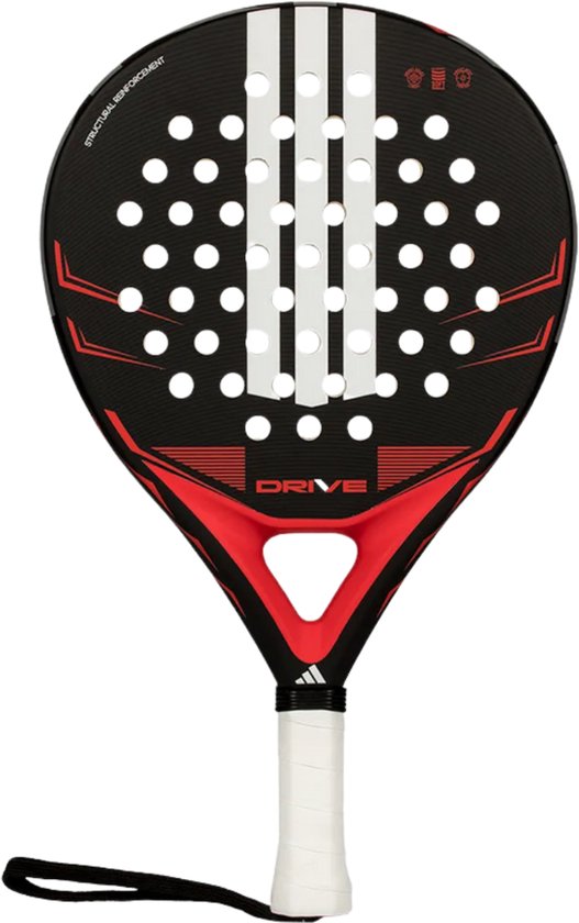 Adidas Drive Zwart 2026 Padelracket - Comfort & Controle – Lichtgewicht ±360-375 g – Groot Sweet Spot – Beginners & Recreatieve Spelers - Padelrackets - Heren & Vrouwen