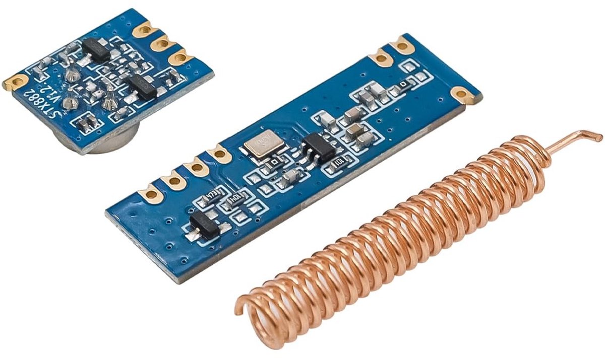 Namvo 2PCS STX882 + SRX882 + 433MHz Spring Antenne - ASK Draadloze Transmitter-Receiver Module