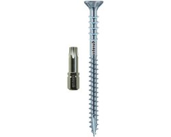 EUROTEC 111804 instelschroef Justitec 6.0X 60 TX25 verzinkt blauw, zilver