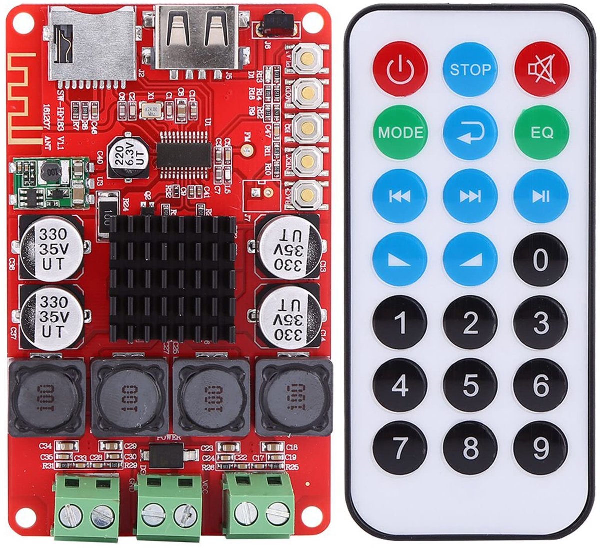 Hilitand Draagbare Audio Ontvanger en Versterker met Bluetooth en Afstandsbediening